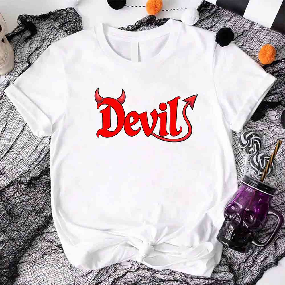 I Put the D in Devil Shirts For Couples Funny Matching Him & Her Halloween T-Shirts