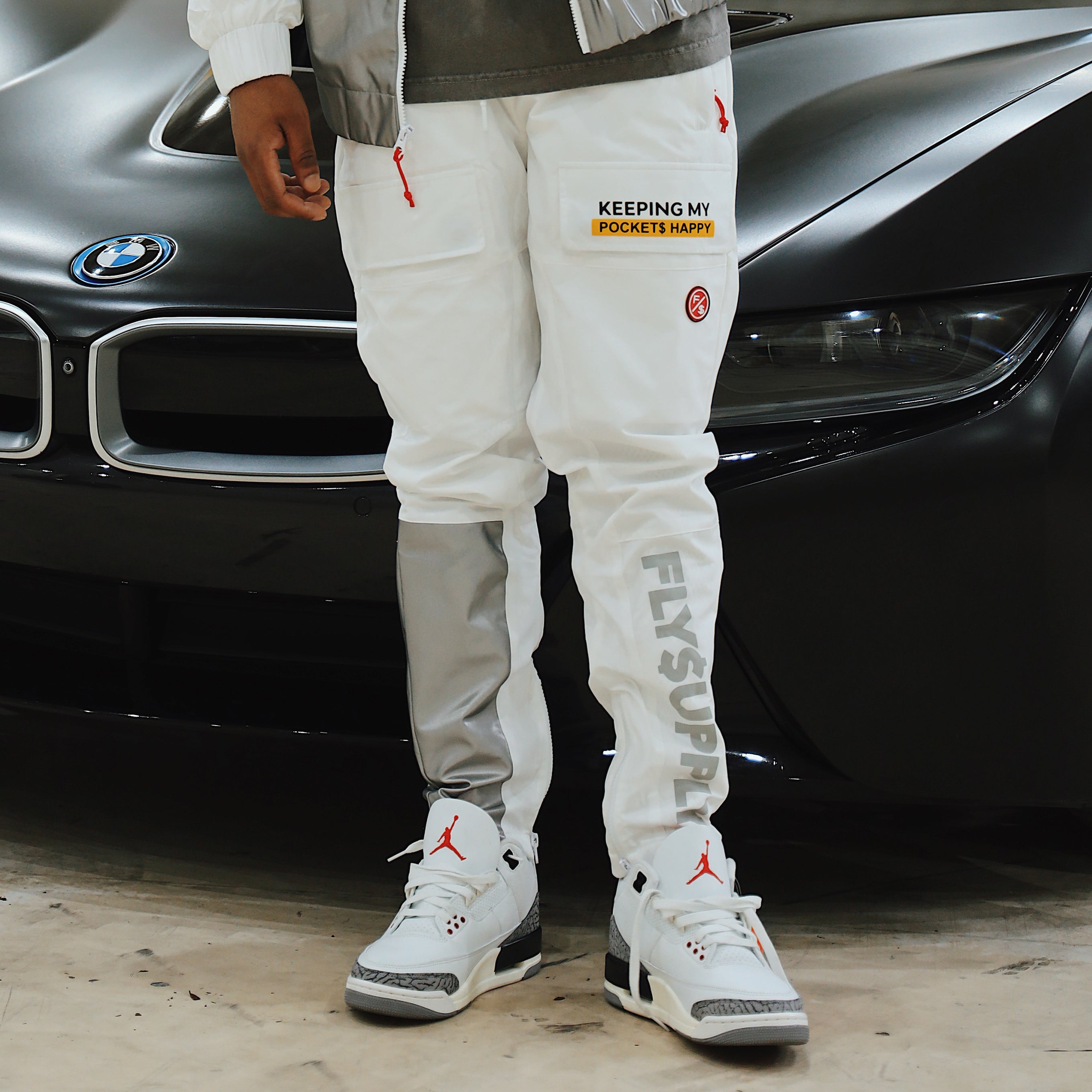 Happy Pockets Jogger (White)