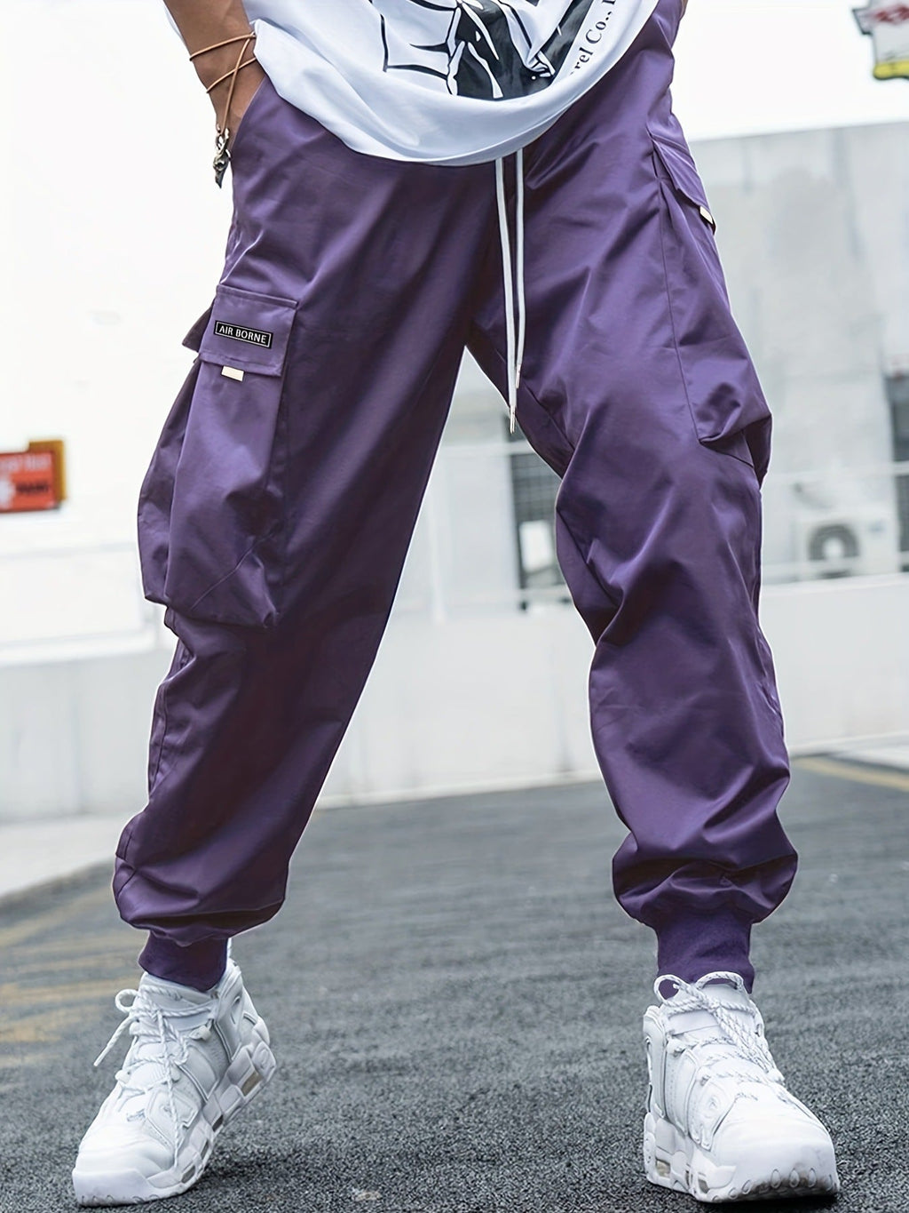 Men's Multi‑Pocket Drawstring Cargo Pants