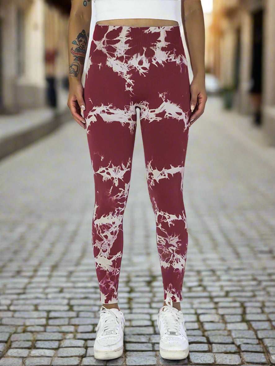 5-Pack Tie Dye Cut-Out Leggings