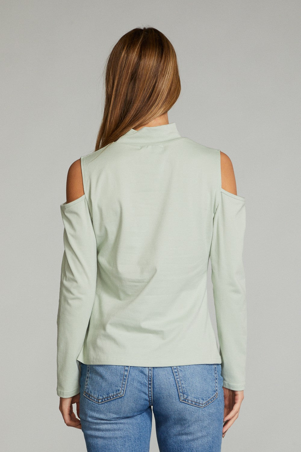 Cold shoulder long sleeve top