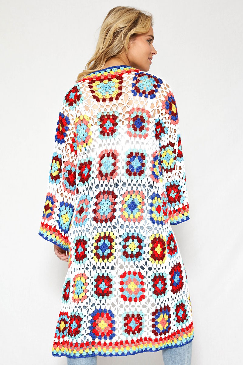 Tiled crochet cover up