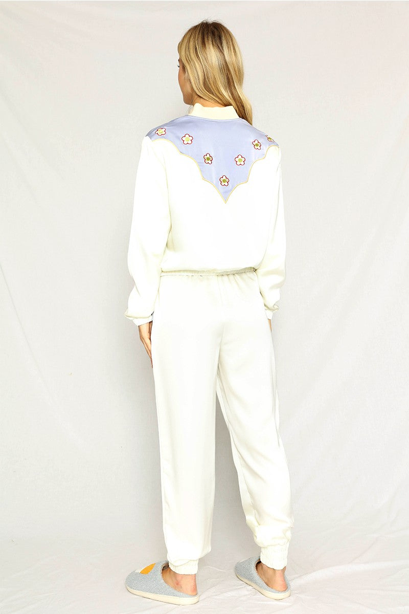 Western Satin Bomber Jacket