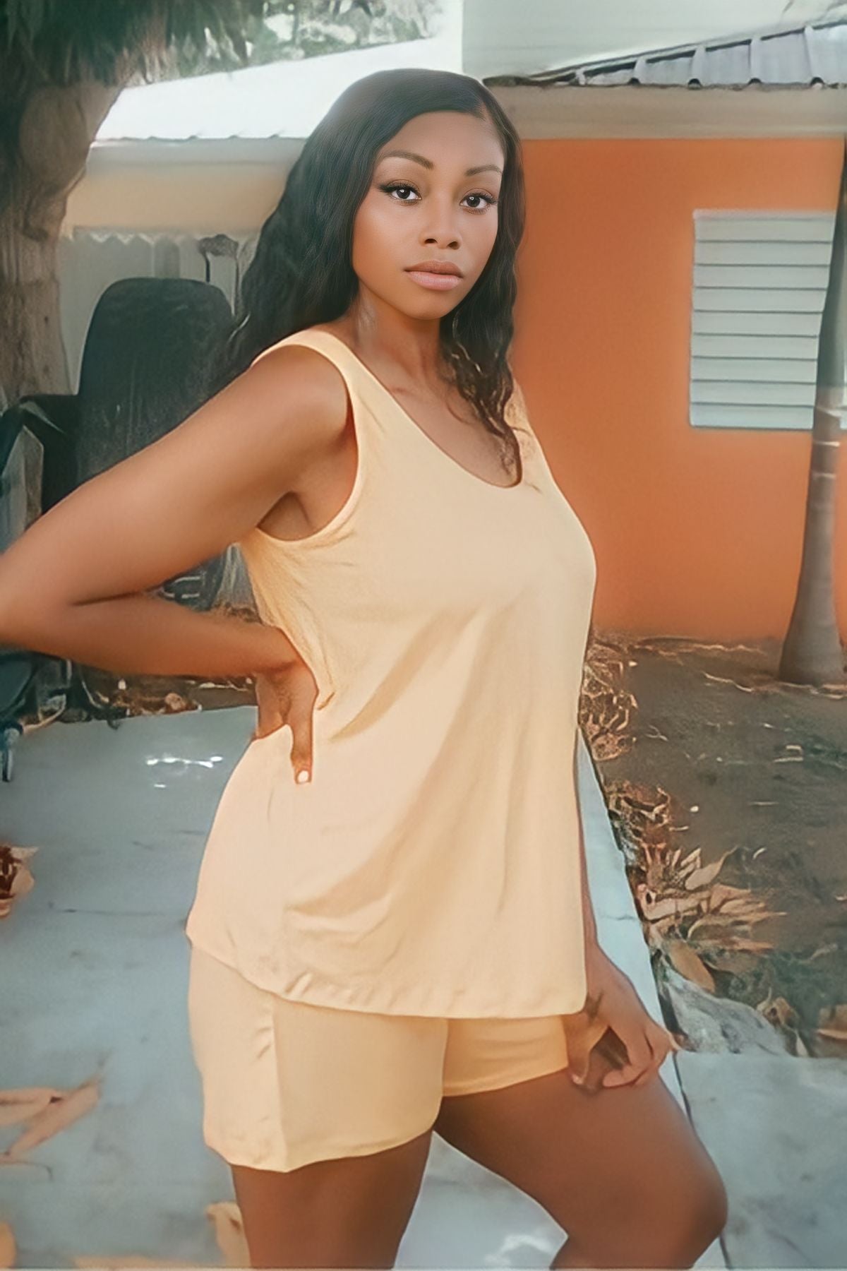 ESSENTIAL BAE TANK & SHORTS SET (YELLOW)