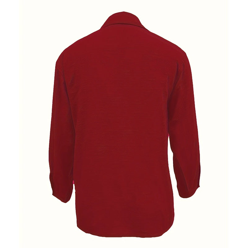 Simple Button Front Shirt, Elegant Long Sleeve Shirt Tops
