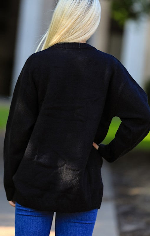 Glow-in-the-Dark Ghost Sweater - Halloween Knit