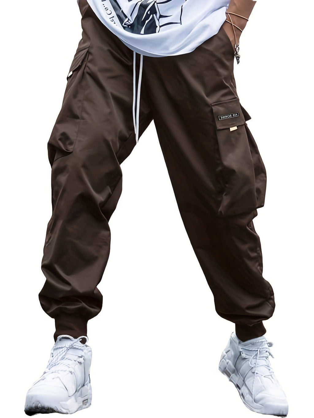 Men's Multi‑Pocket Drawstring Cargo Pants