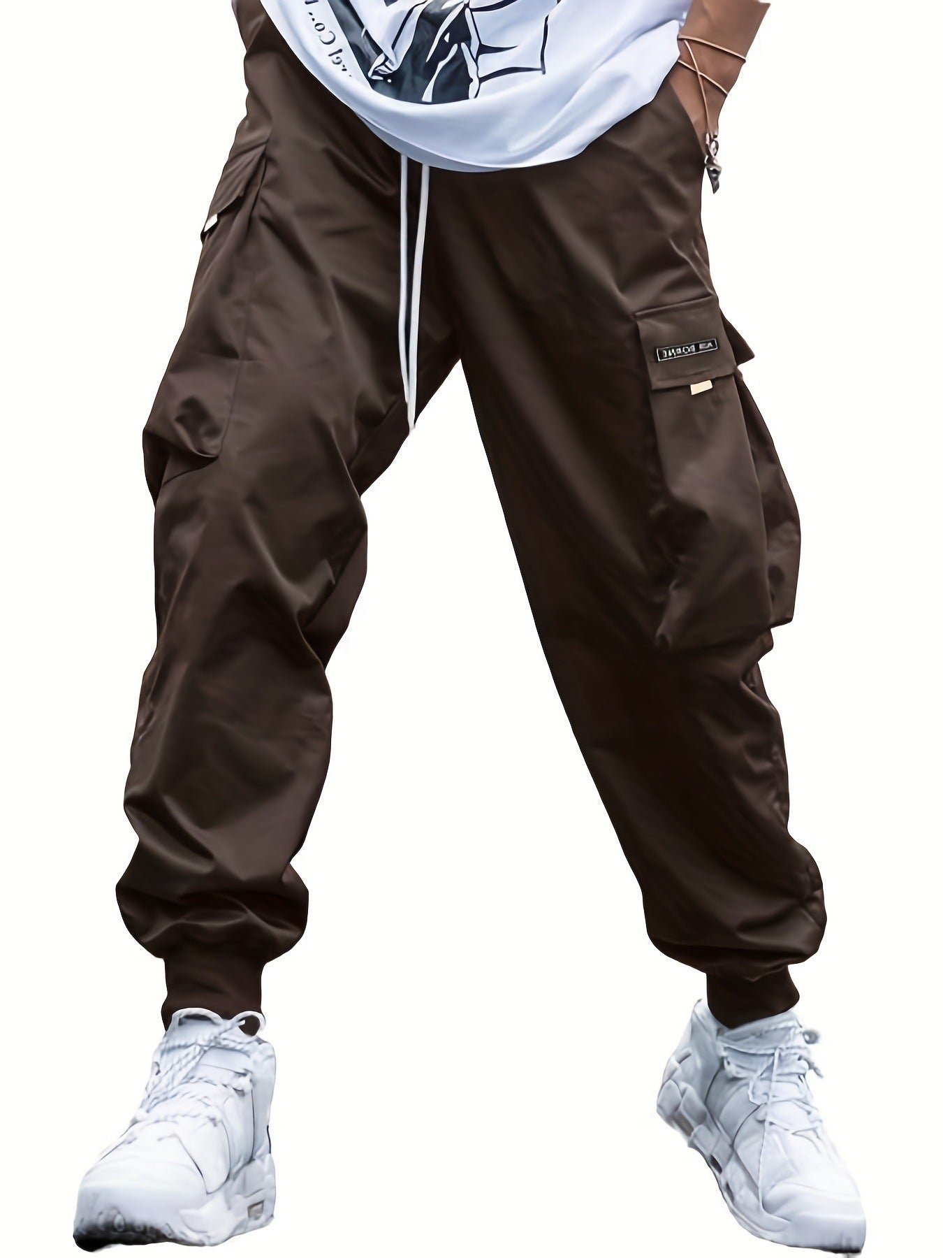 Men's Multi‑Pocket Drawstring Cargo Pants