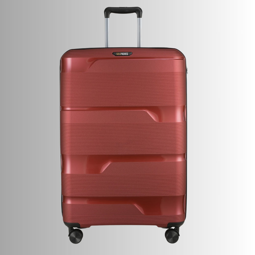 28-inch Red Hardcase Roller Luggage with 360° Wheels & TSA Lock