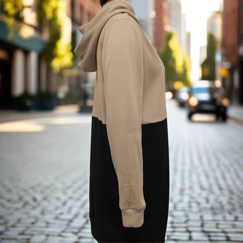 Women's Deer & Plaid Hooded Sweatshirt Dress