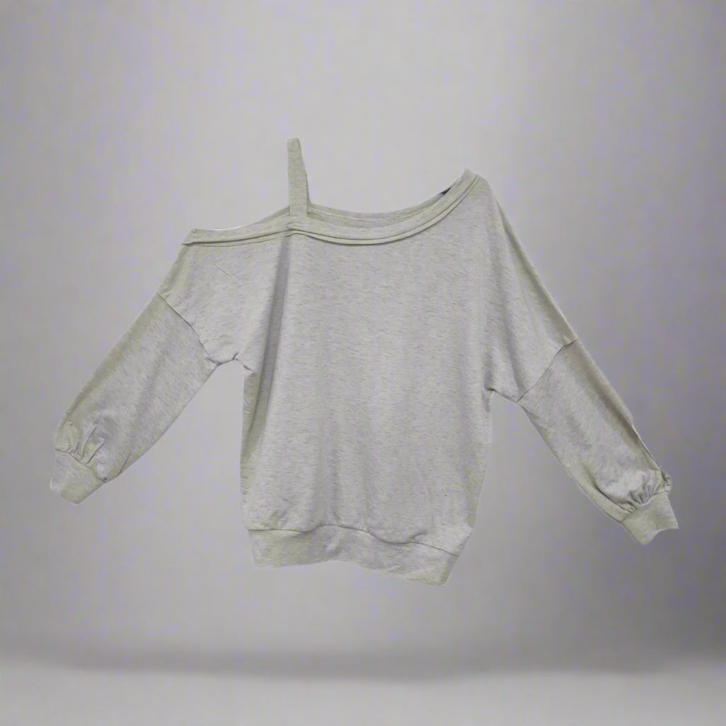 Ladies' Off Shoulder Long Sleeved Printed Love Hoodie