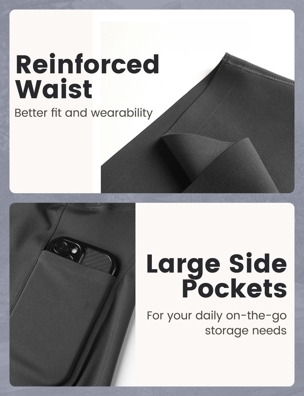 High-waisted cropped yoga pants with pockets