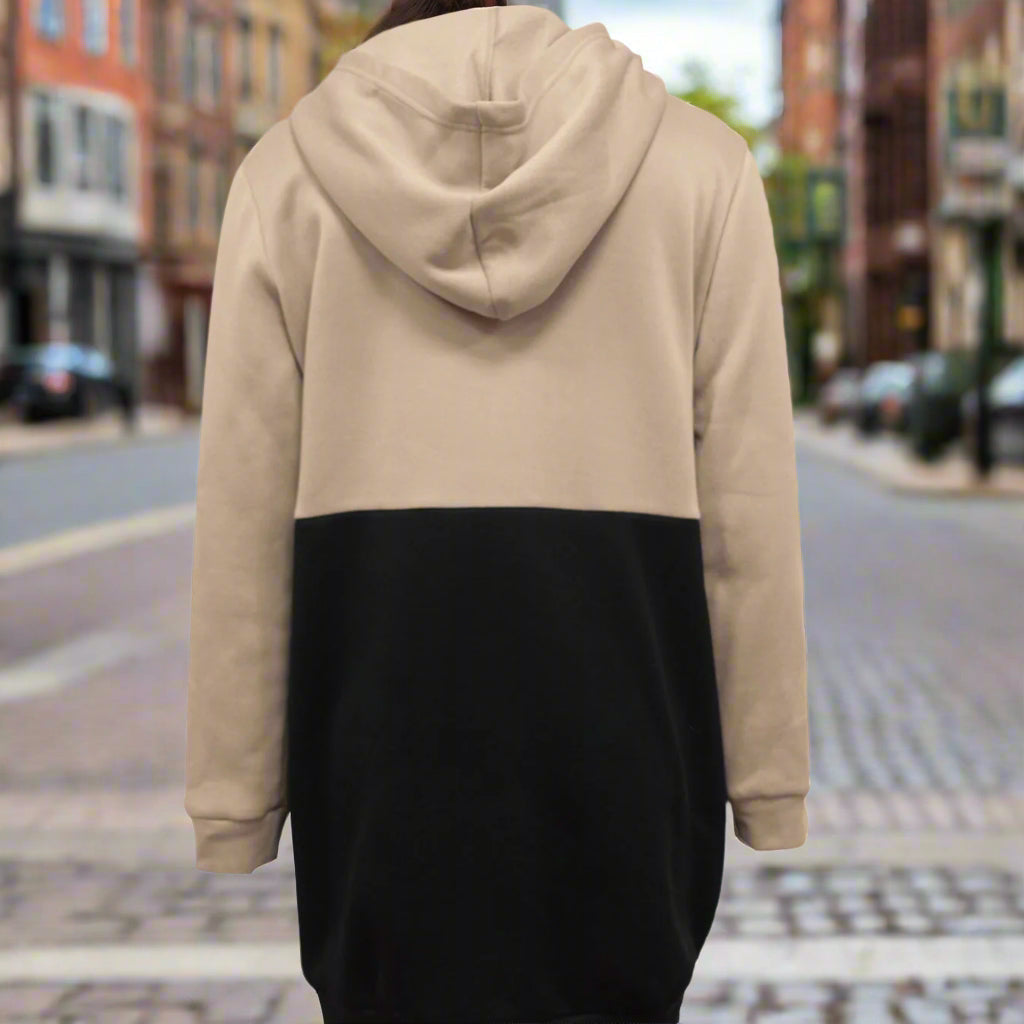 Women's Deer & Plaid Hooded Sweatshirt Dress