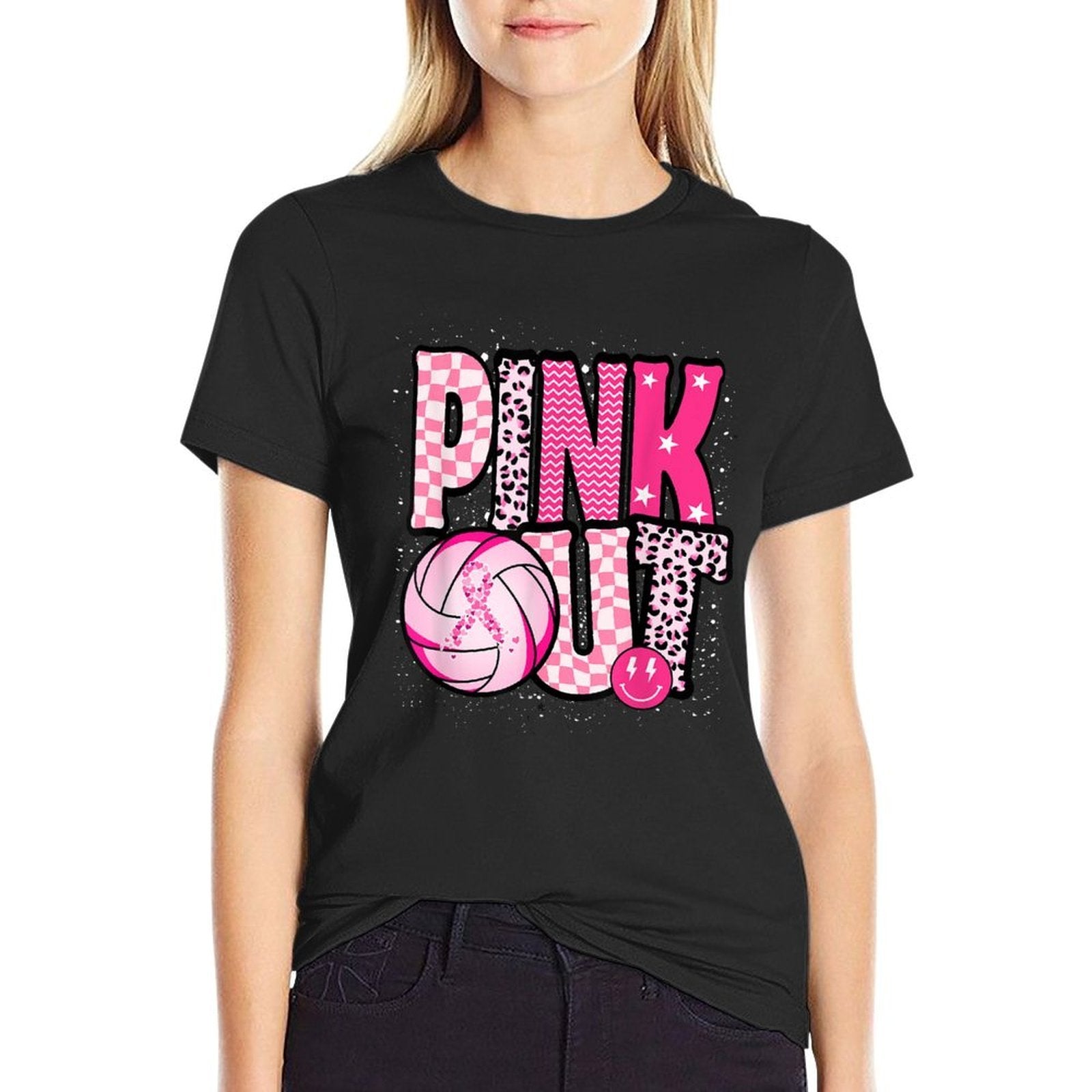 Dig For A Cure Volleyball Pink Out Breast Cancer Awareness  Affordable Price T-Shirt