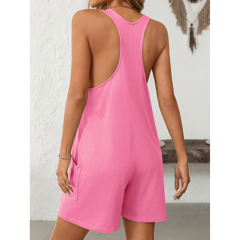 Womens Summer Casual Loose Tank Romper