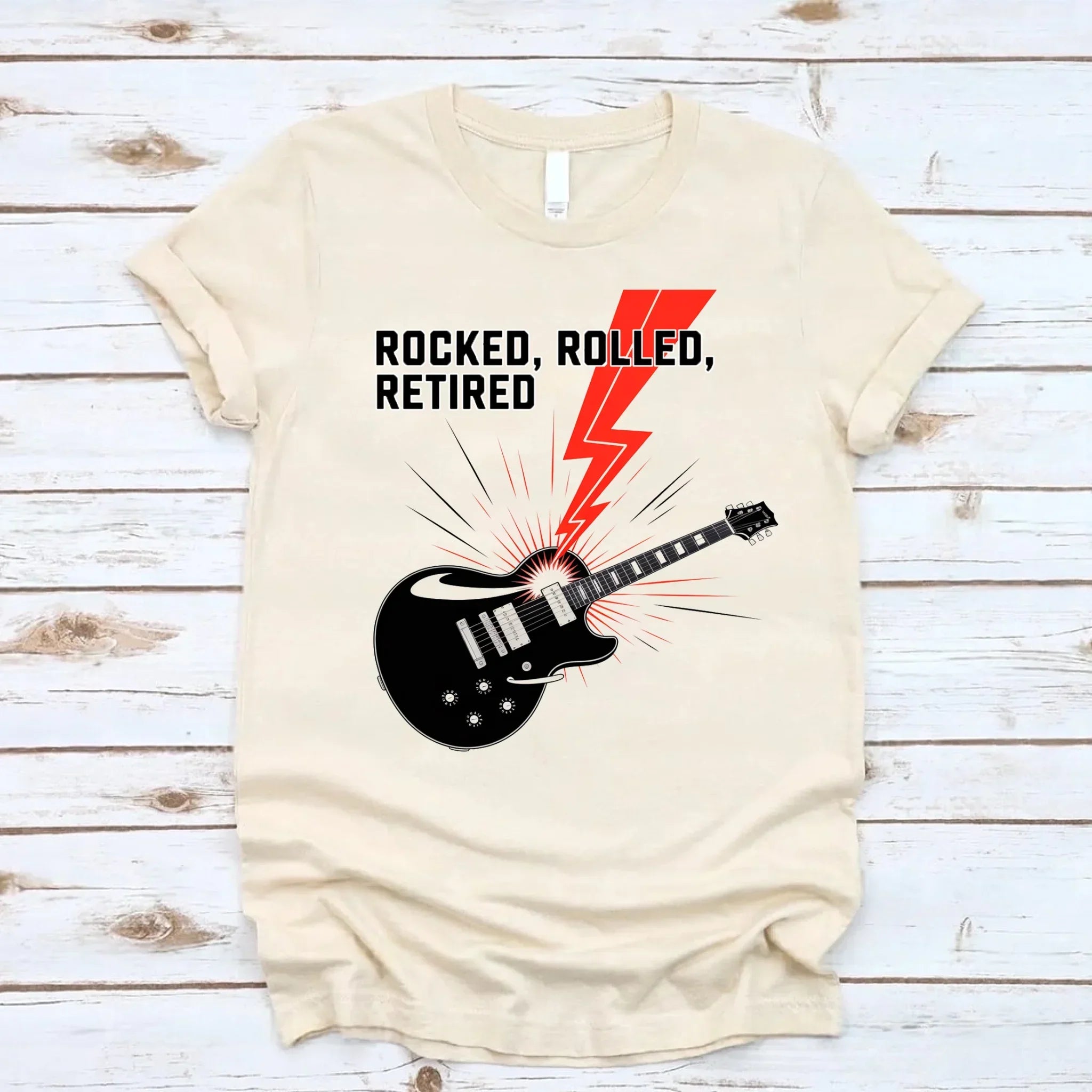 Rocked Rolled Retired T-Shirt â€?Funny Retirement Gift Shirt