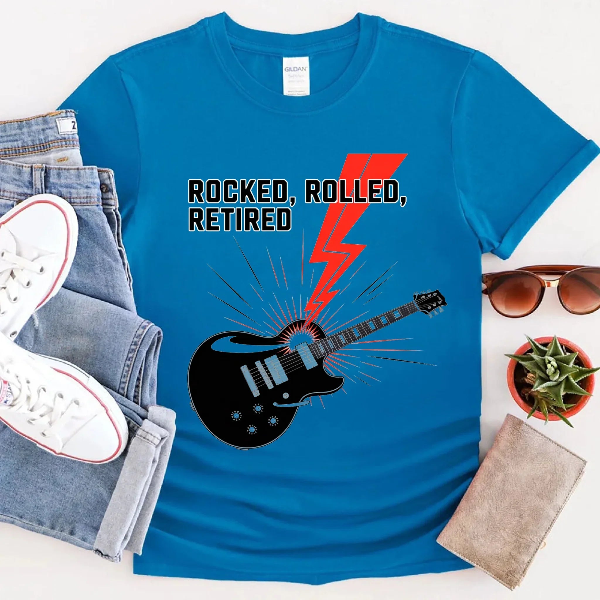Rocked Rolled Retired T-Shirt â€?Funny Retirement Gift Shirt
