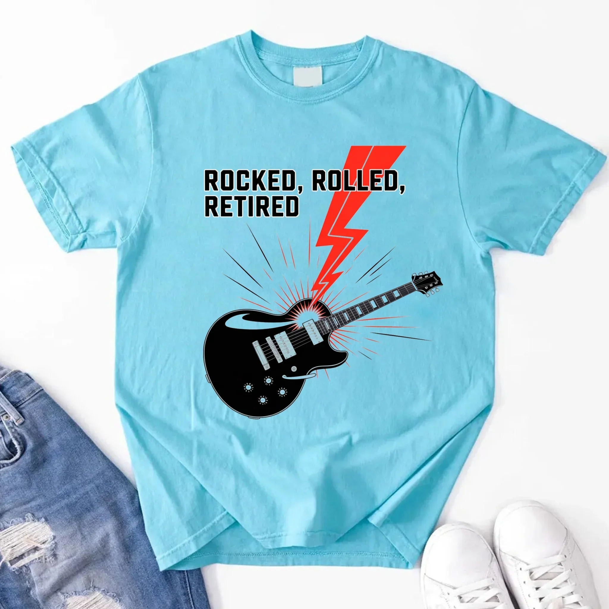 Rocked Rolled Retired T-Shirt â€?Funny Retirement Gift Shirt