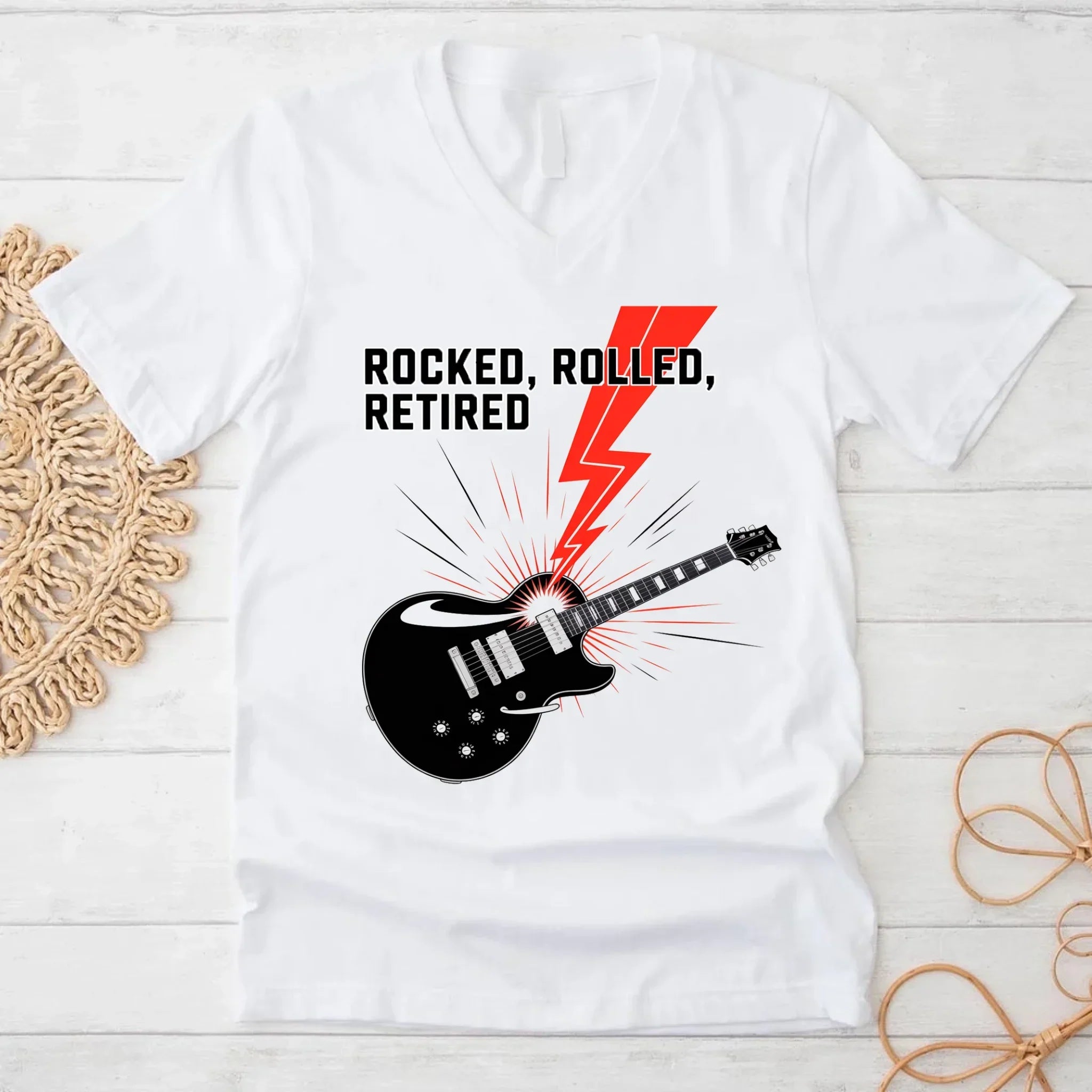 Rocked Rolled Retired T-Shirt â€?Funny Retirement Gift Shirt