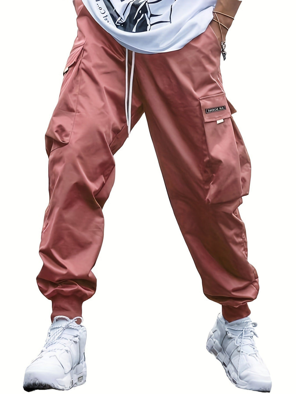 Men's Multi‑Pocket Drawstring Cargo Pants