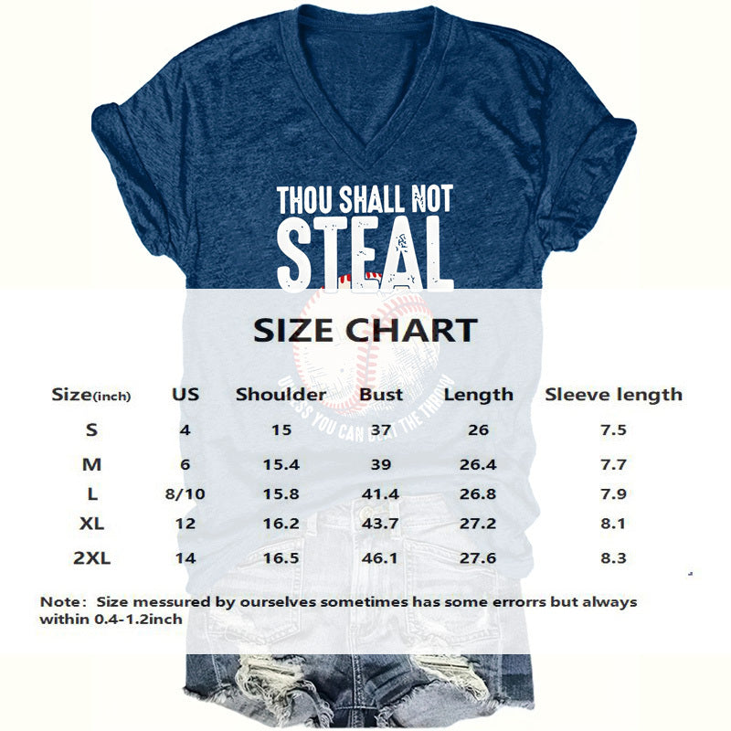 Thou Shall Not Steal Baseball Shirt for Women