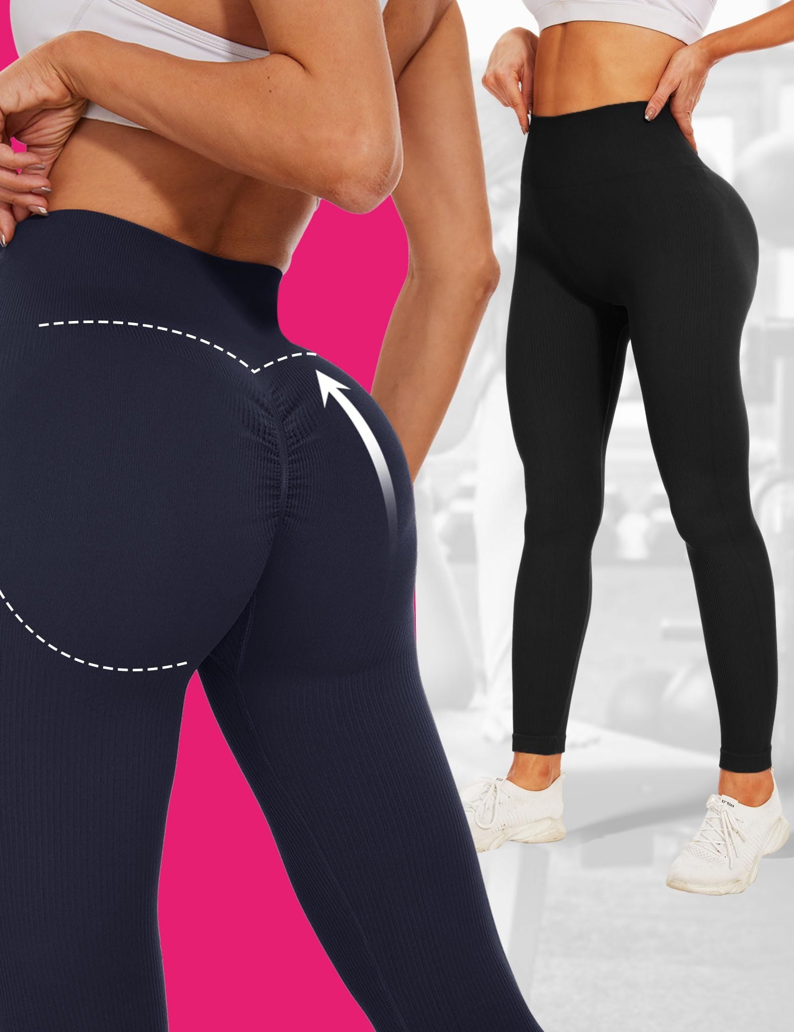 Leggings for Women - Cropped High-rise Seamless Plus size leggings