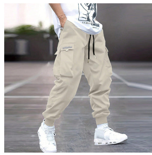 Men's Multi‑Pocket Drawstring Cargo Pants