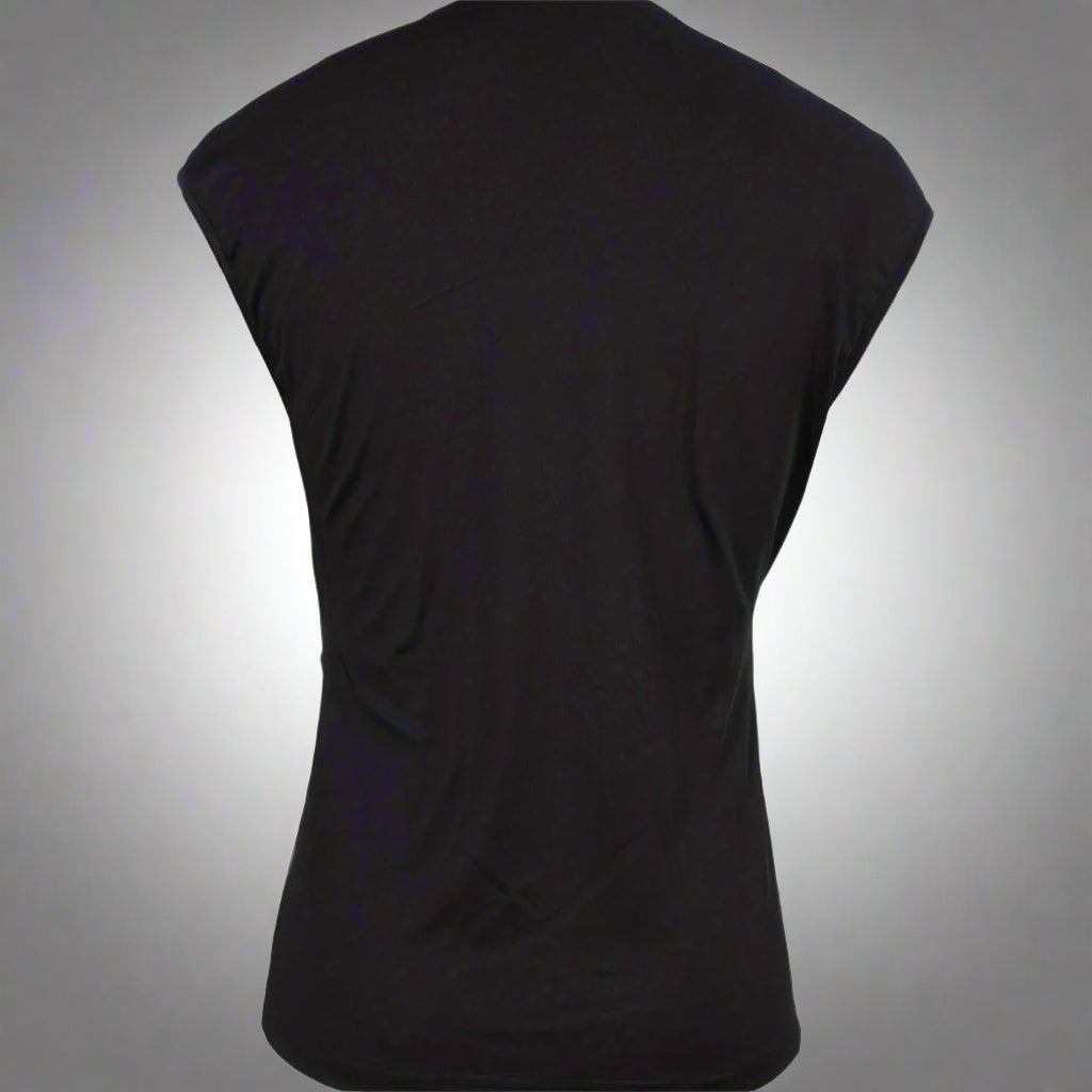 Women's Sleeveless Collar With Unique Design T-shirt Top