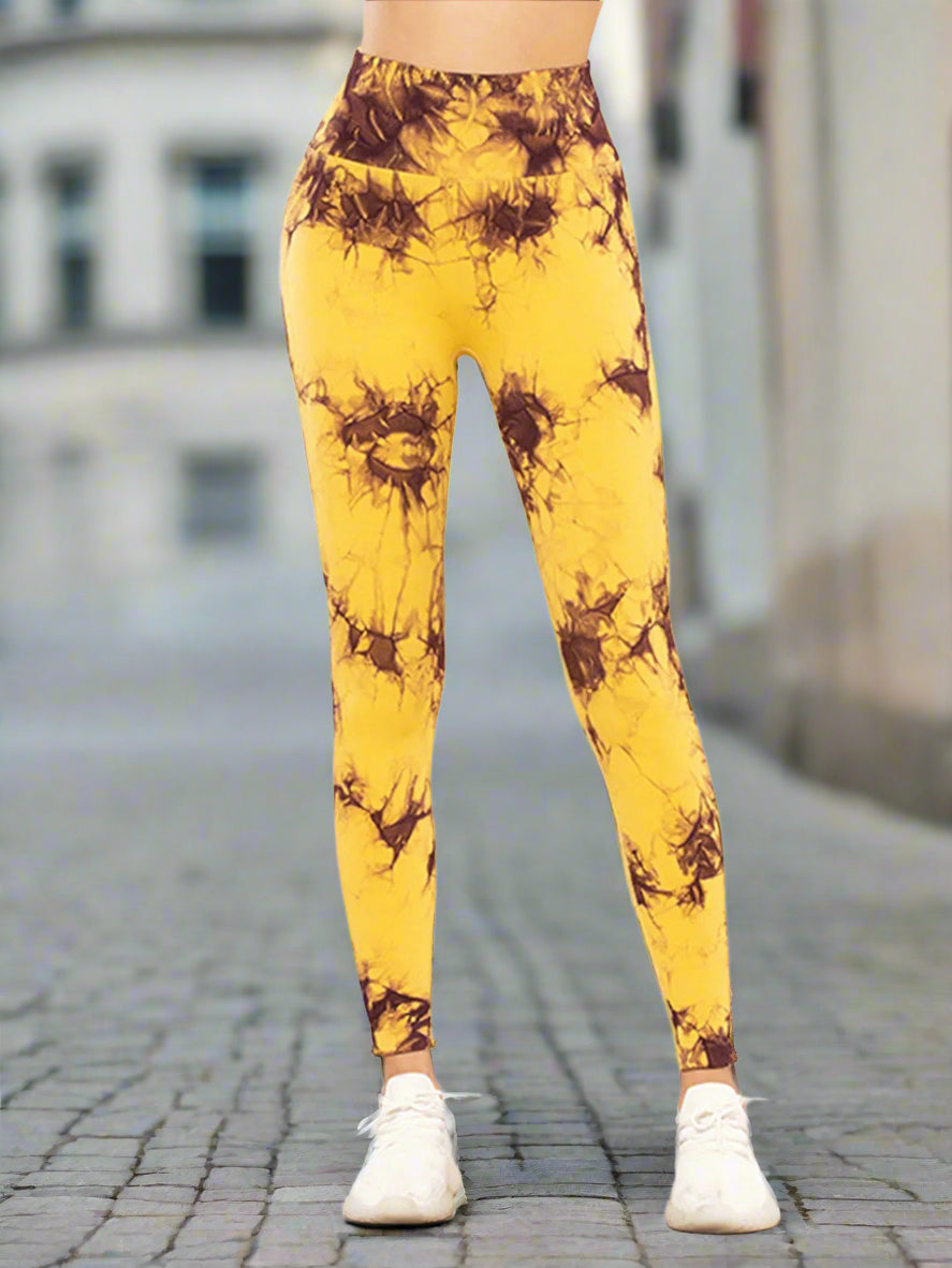 5-Pack Tie Dye Cut-Out Leggings