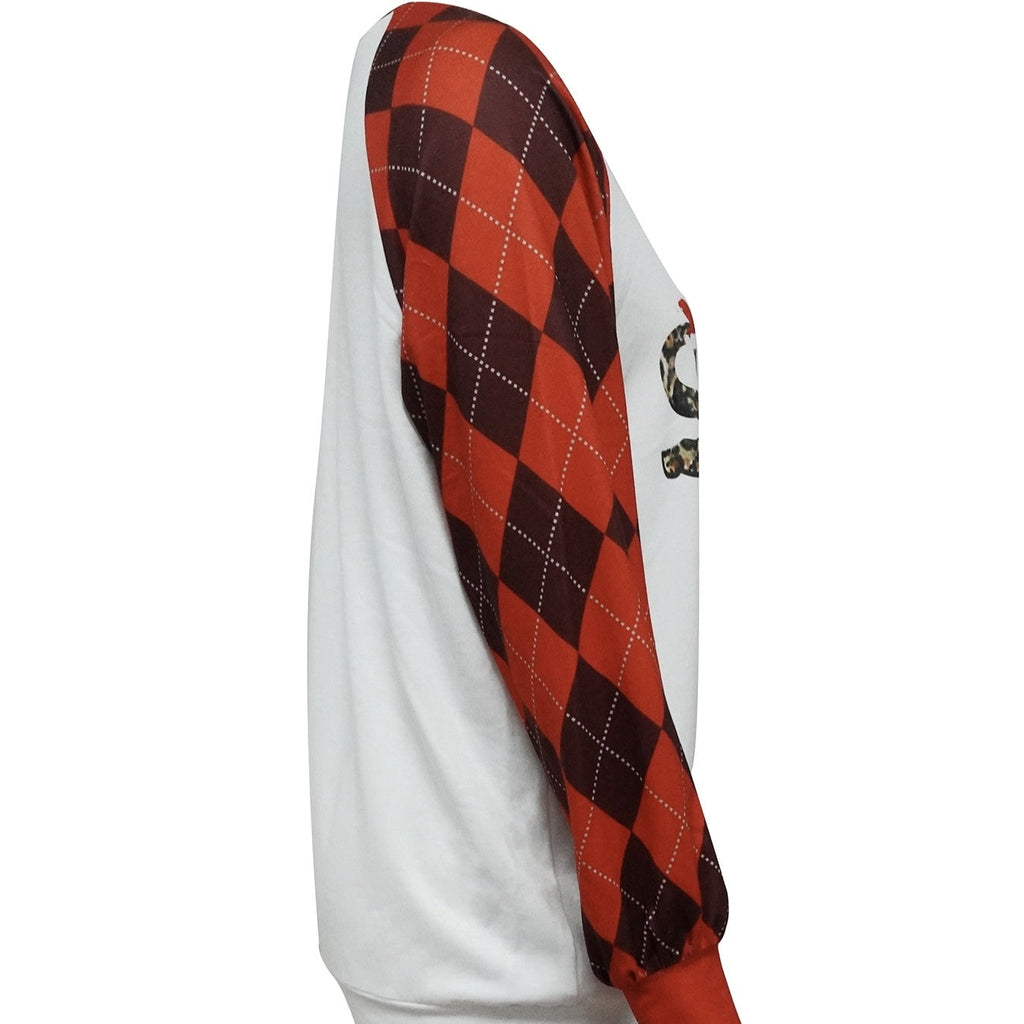 Women's Hippopotamus Christmas Leopard-Plaid Hoodie