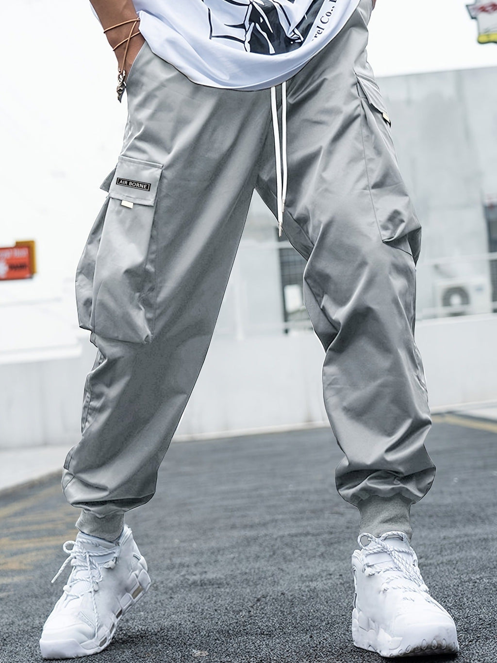Men's Multi‑Pocket Drawstring Cargo Pants