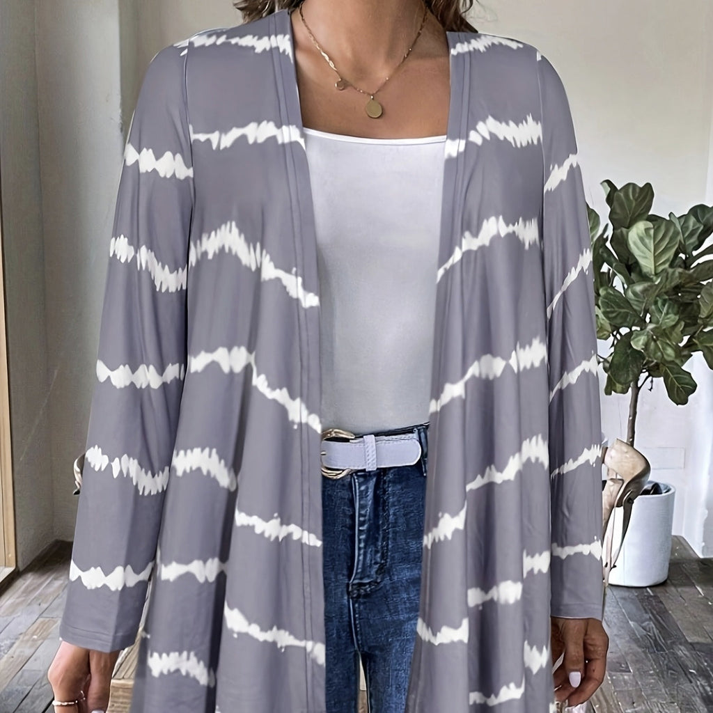 Women's Printed Open Jacket