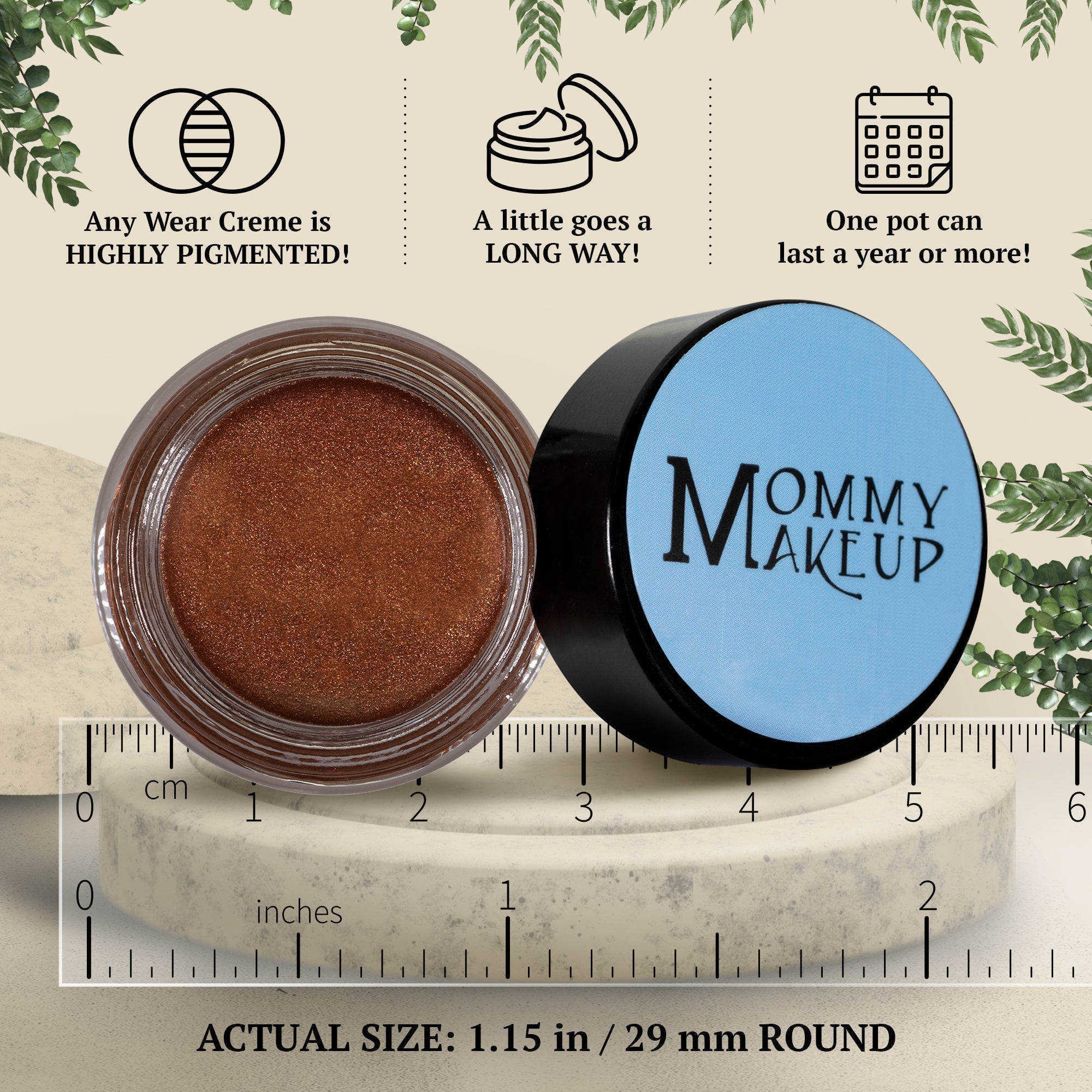 Hot Fudge Any Wear Creme - A Waterproof Multi-tasking creme to powder product for eyes, cheeks & lips. Can be worn anywhere