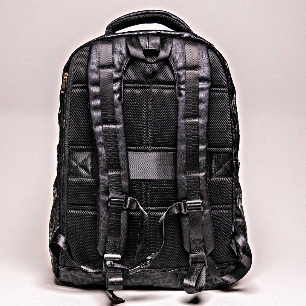 Black Monogram Leather Commuter Bag