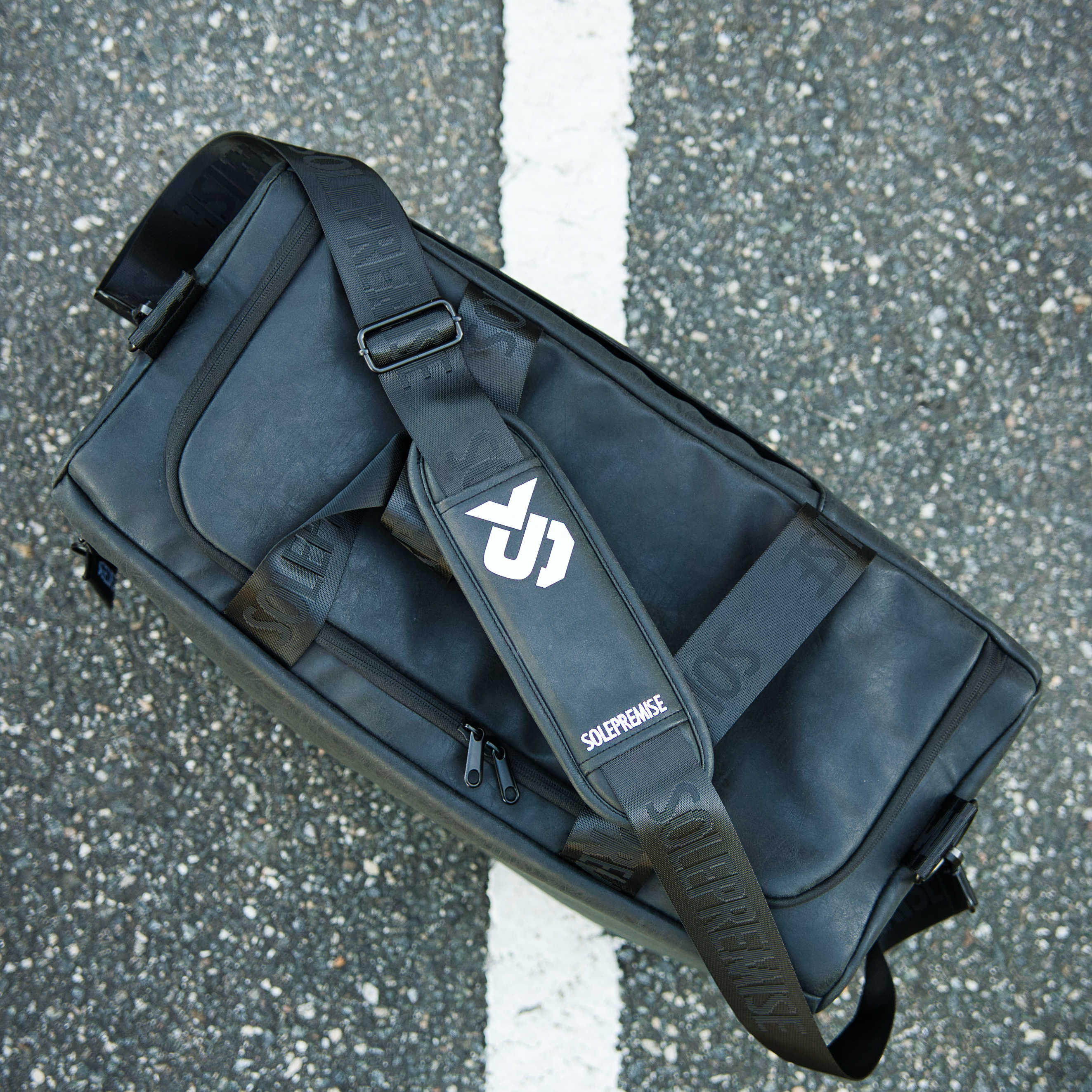 Black Leather Sneaker Duffle