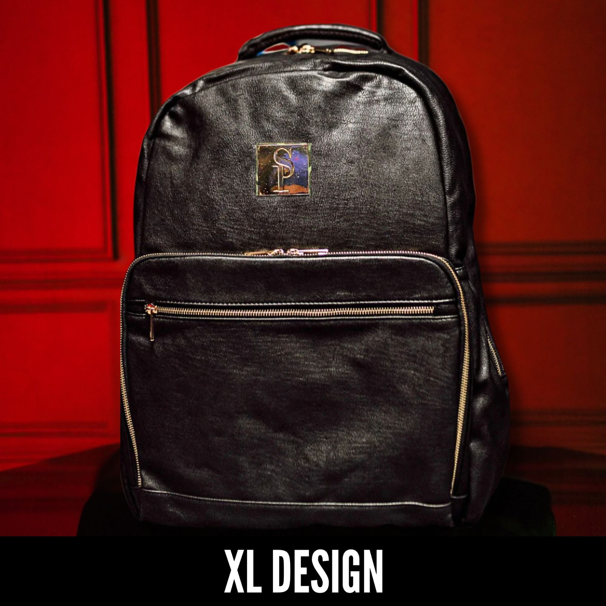 Black Leather Daily Commuter Bag XL