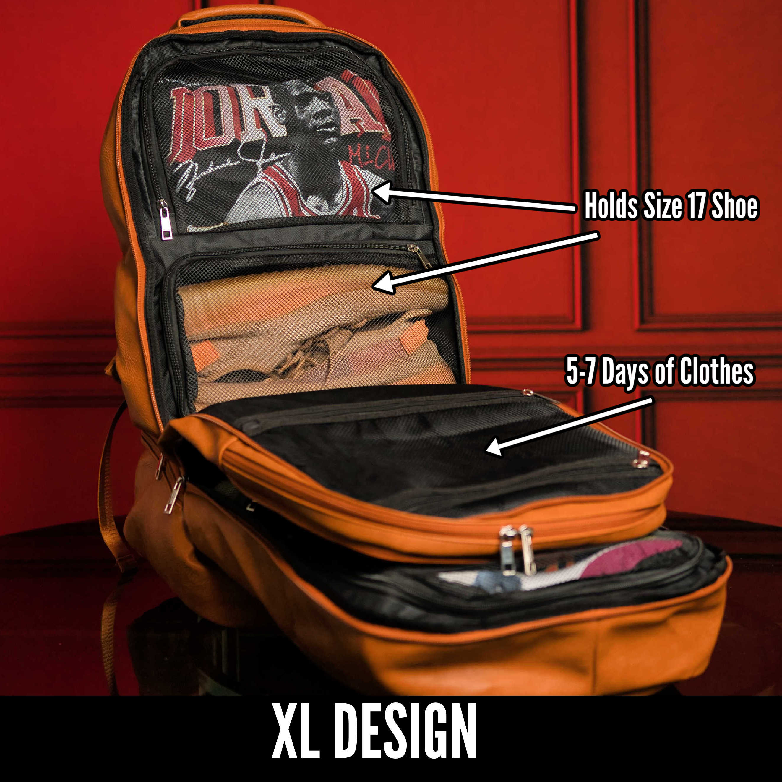 Brown Leather Patented Carry-on Bag (XL Design) (Only 300 Made)