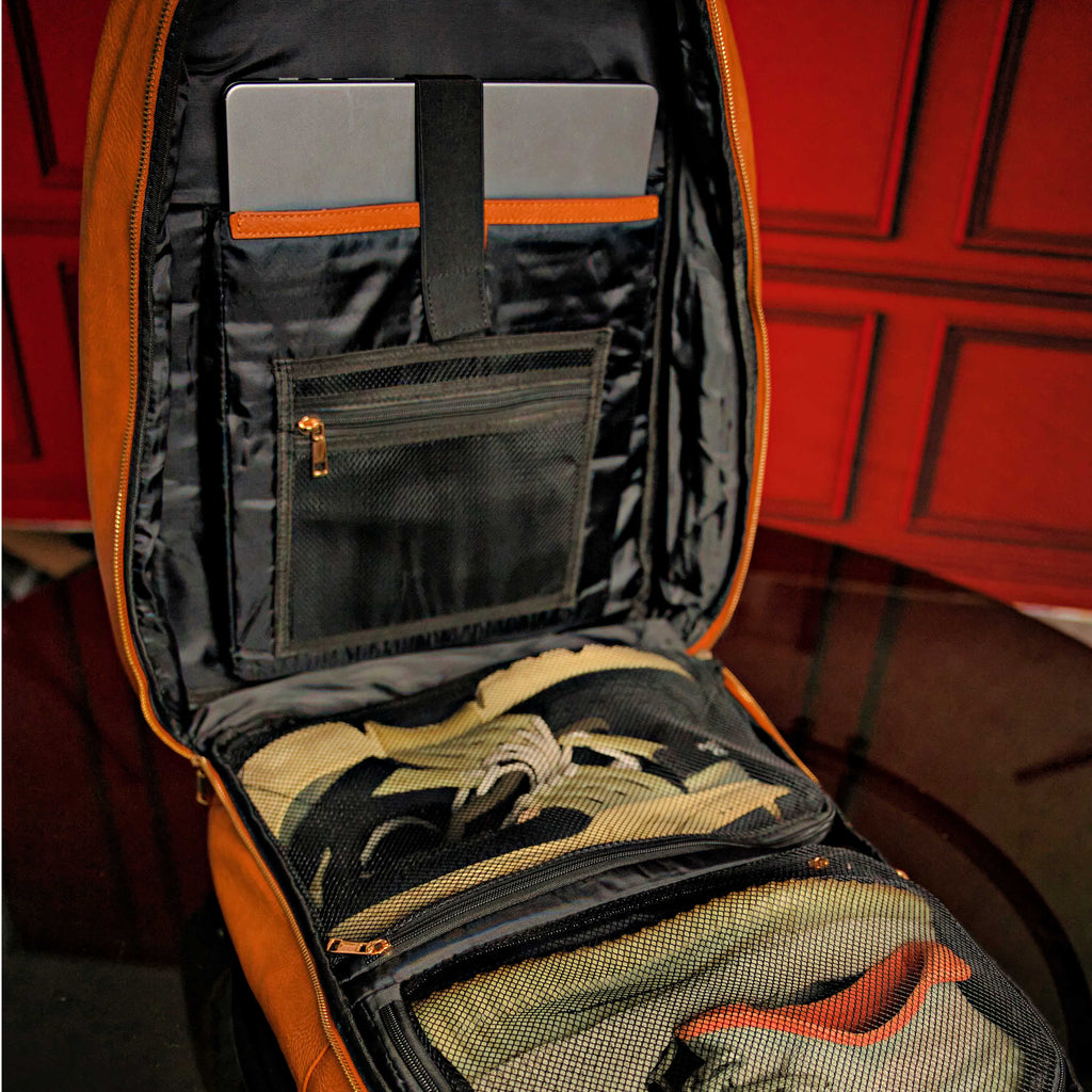 Brown Leather Commuter Bag