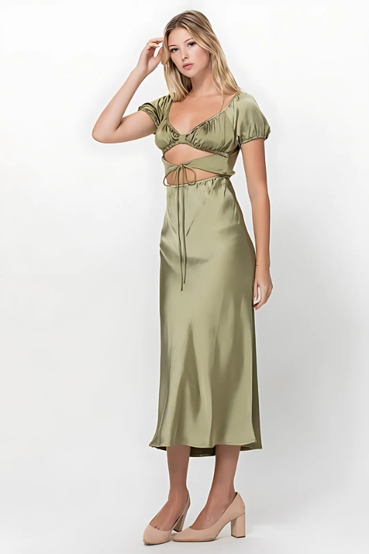 Romance in Rome Satin Dress