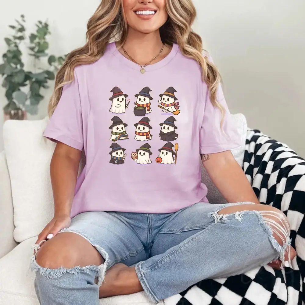 Cute Witch Ghosts Halloween Shirt â€?Kawaii Spooky Tee