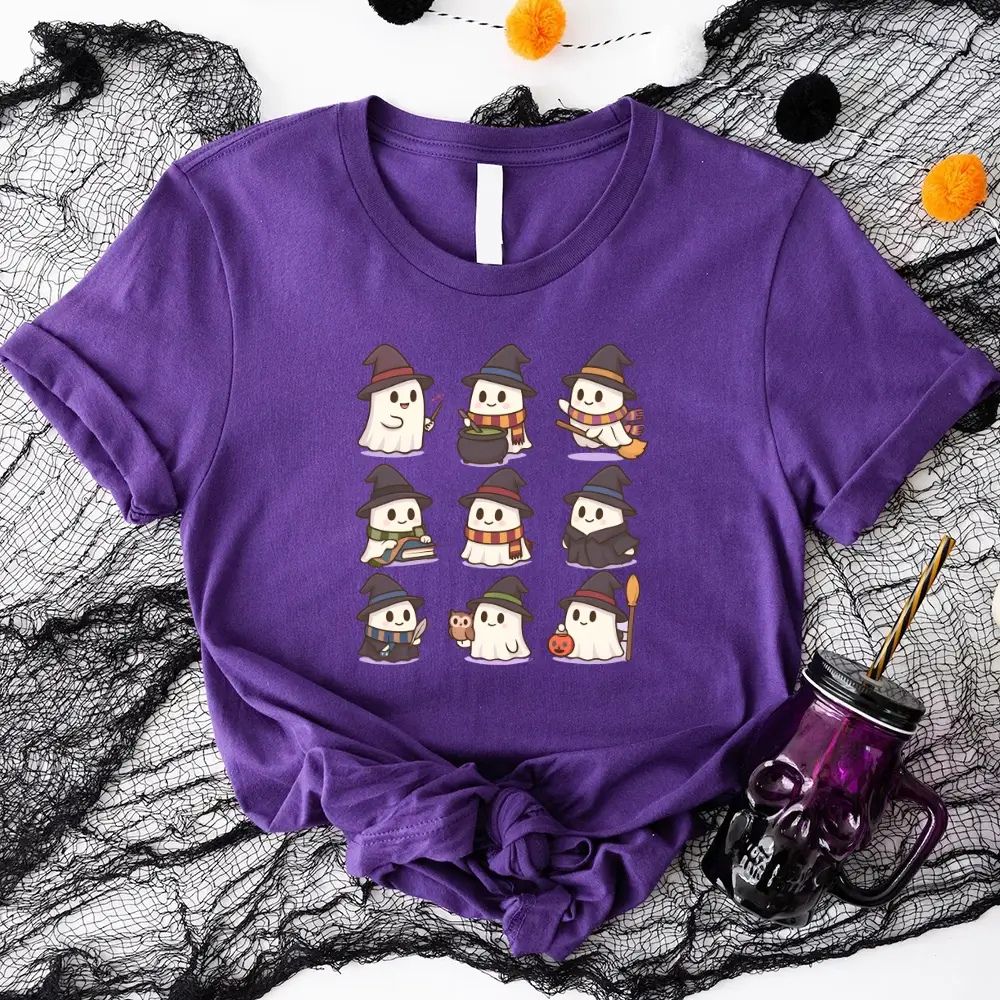 Cute Witch Ghosts Halloween Shirt â€?Kawaii Spooky Tee