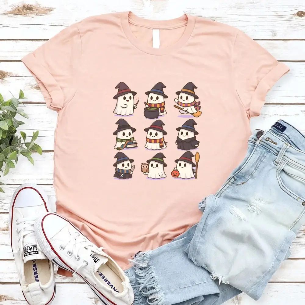 Cute Witch Ghosts Halloween Shirt â€?Kawaii Spooky Tee