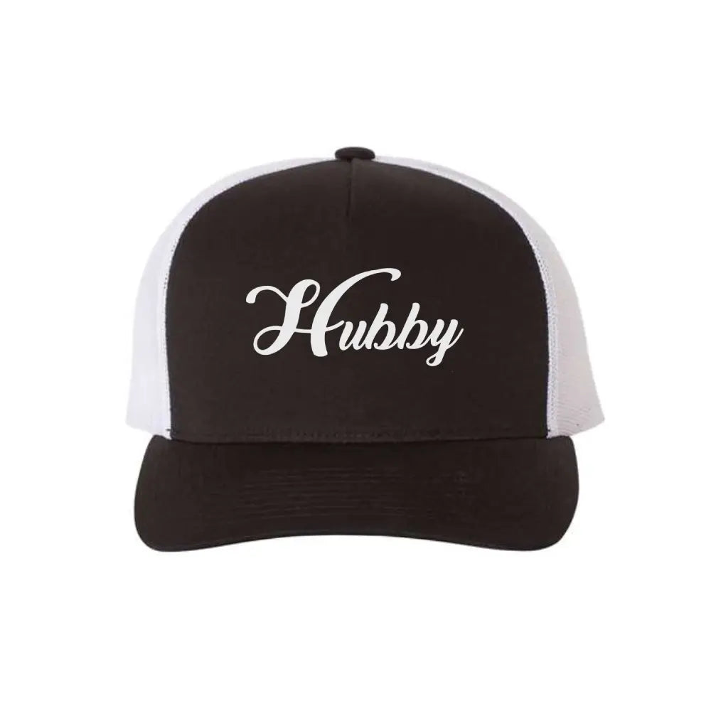 Embroidered Hubby Trucker Hat â€?Classic Mesh Cap for Wedding or Anniversary