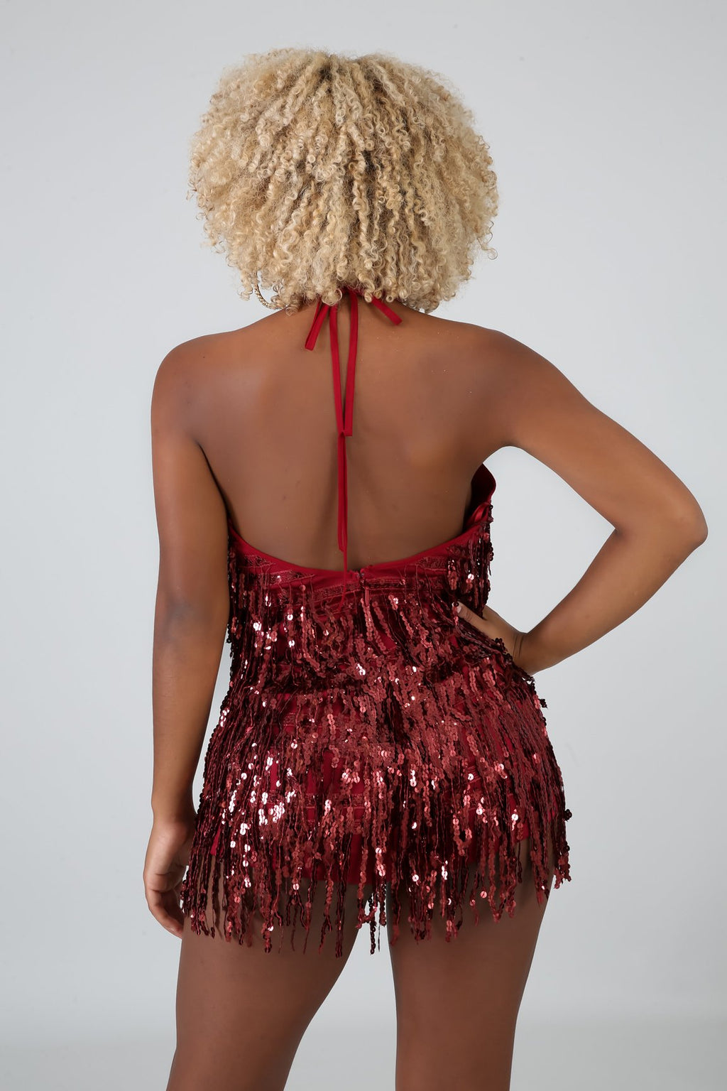 SHAKE IT | HALTER ROMPER