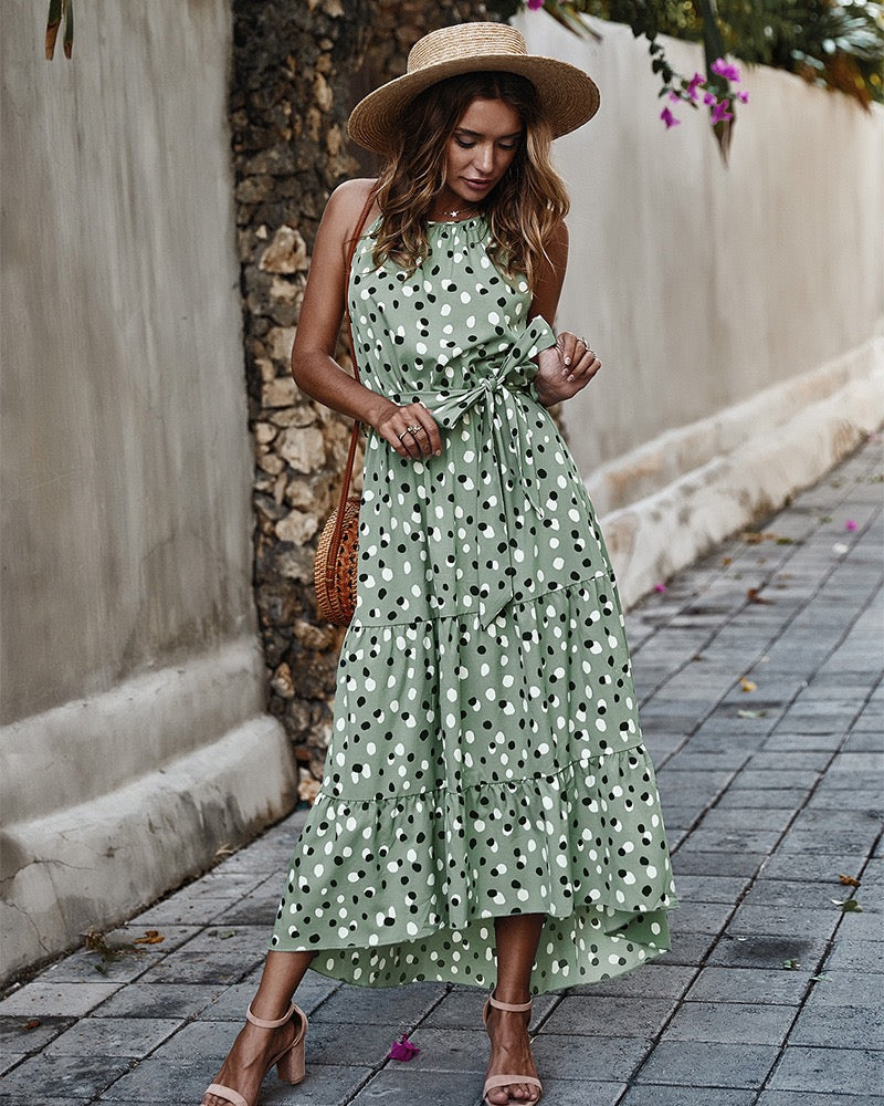 Floral Sleeveless Midi Dress â€?Summer Casual