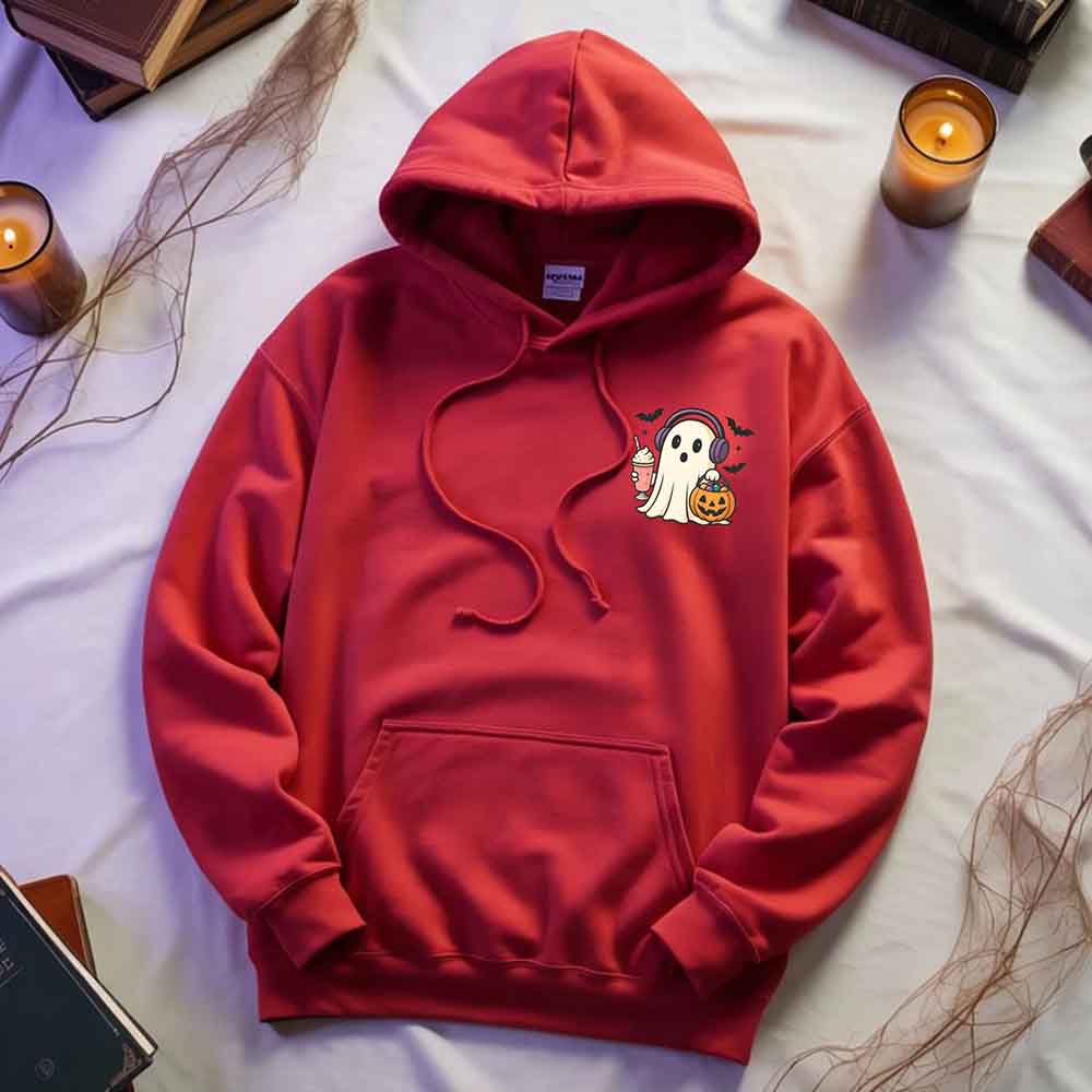 Little Ghost Iced Coffee Hoodie â€?Cute Halloween Ghost Hoodie