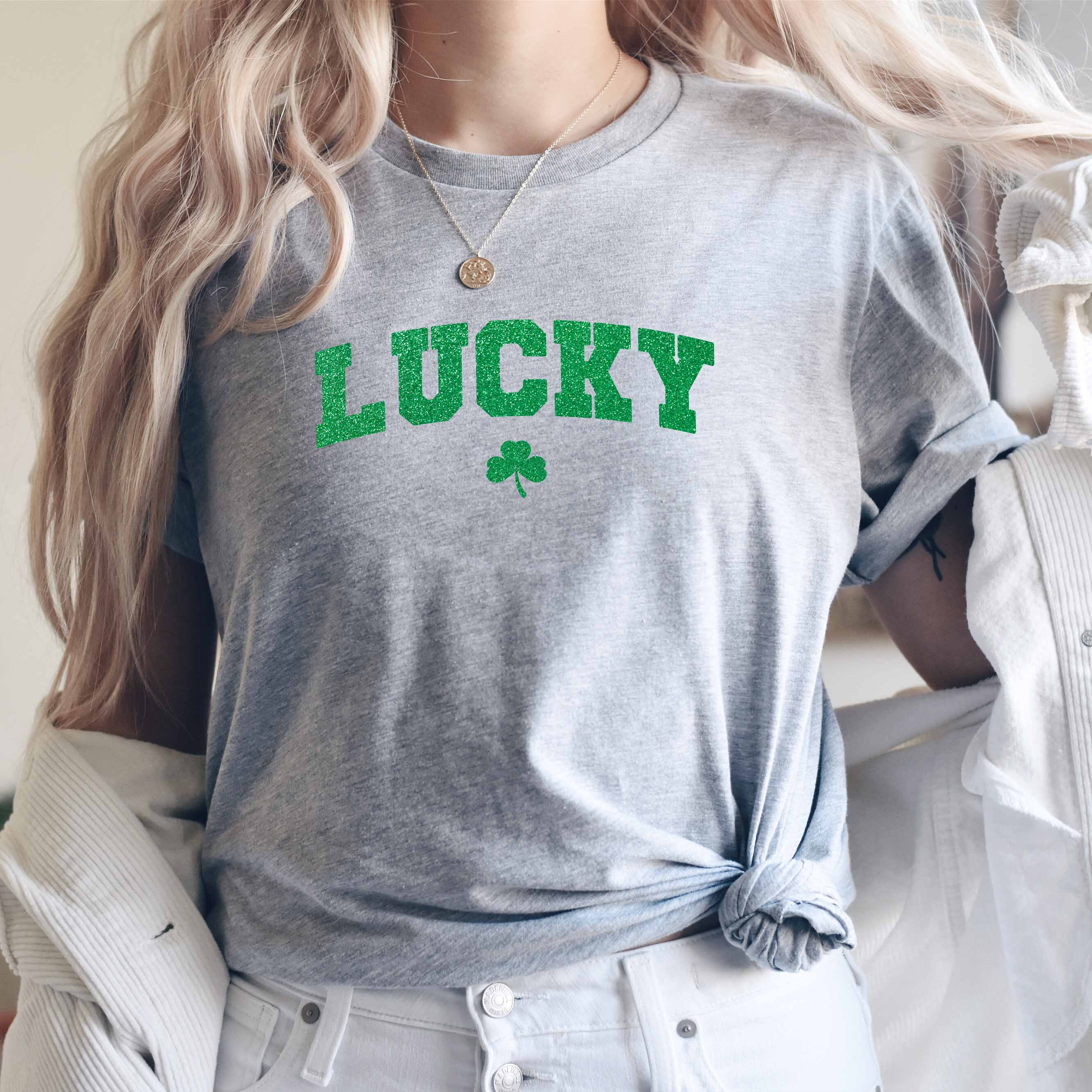 St Patricks Day Cute Lucky Clover Top