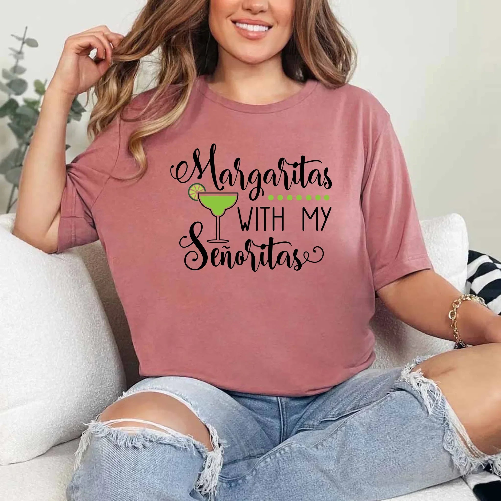 🍸 Margaritas With My Señoritas Best Friends Matching T-Shirts