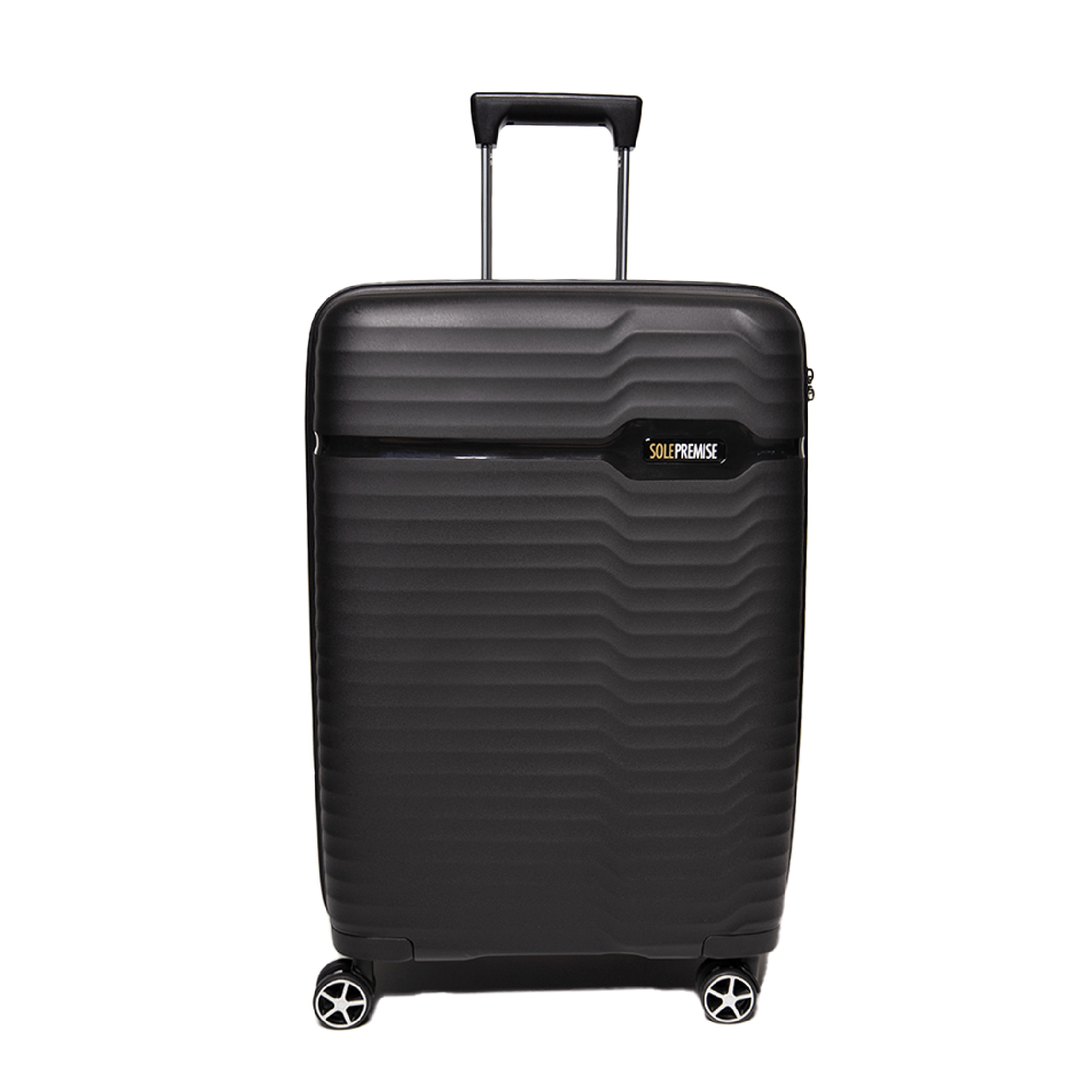 24-inch Black Hardcase Roller Luggage with 360° Wheels & TSA Lock
