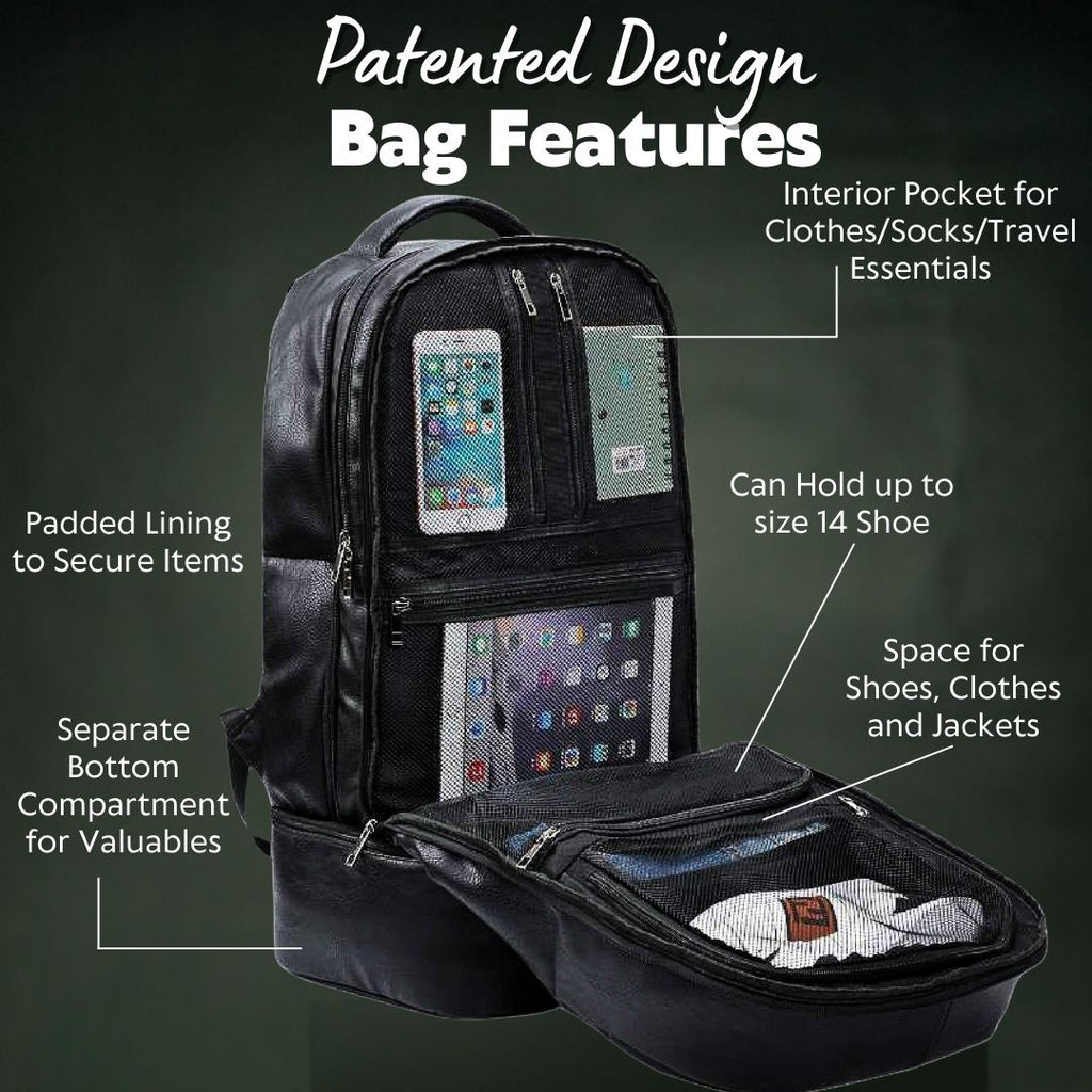 Grey Leather Carry-On Patented Backpack (Only 300 Made)